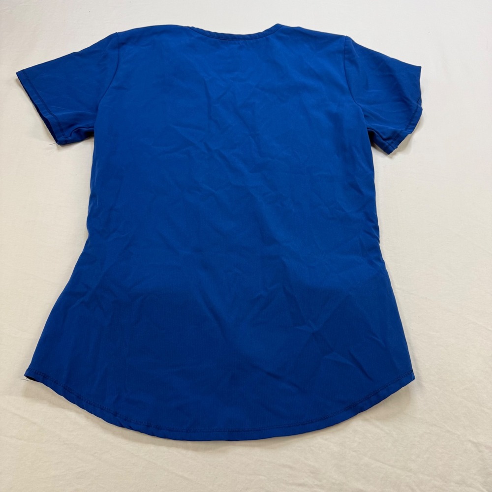 Skechers by Barco Womens Royal Blue V-Neck Scrub Top Size S Sustainable Stretch - Picture 4 of 6